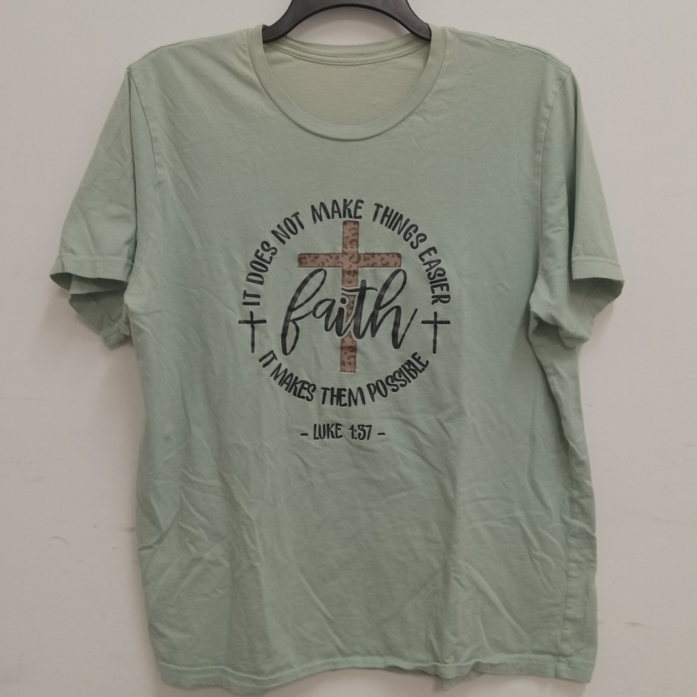 Faith Graphic Tee - Sage Green Men's Shirt